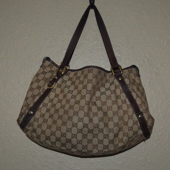 Gucci Brown Signature GG Shoulder Handbag- MASK!